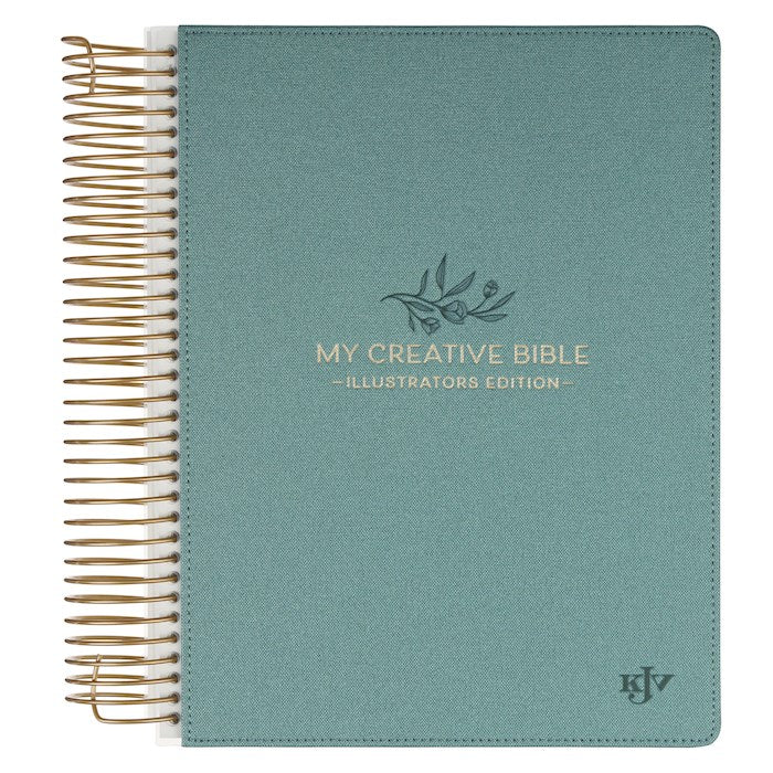 KJV My Creative Bible: Illustrators Edition-Teal Linen Spiral-Bound Hardcover