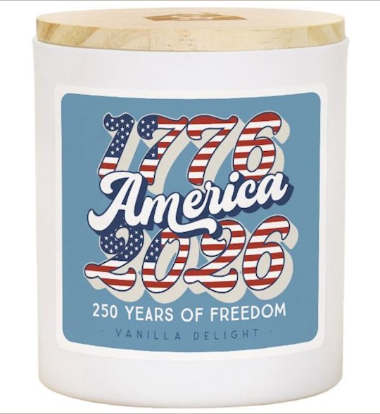 Candle-1776 America 2026-Vanilla Delight Scent (11 Oz - 2 Wick)