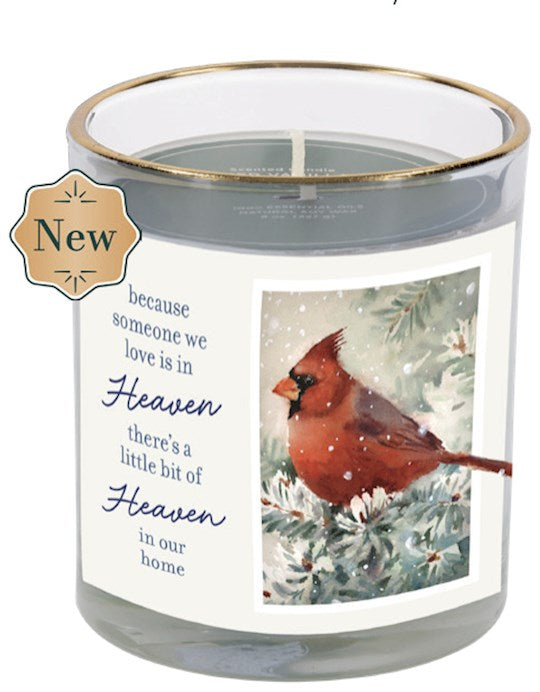 Candle-Because Someone We Love Is In Heaven/Iced Vanilla Scent In Glass Jar