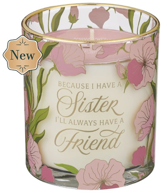 Candle-Because I Have A Sister/Fresh Lotus Blossom Scent In Glass Jar