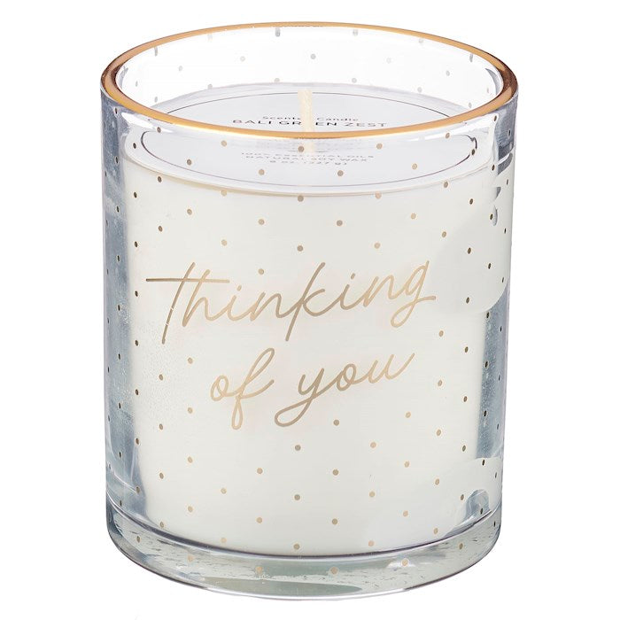 Candle-Thinking Of You/Bali Green Zest Scent In Glass Jar