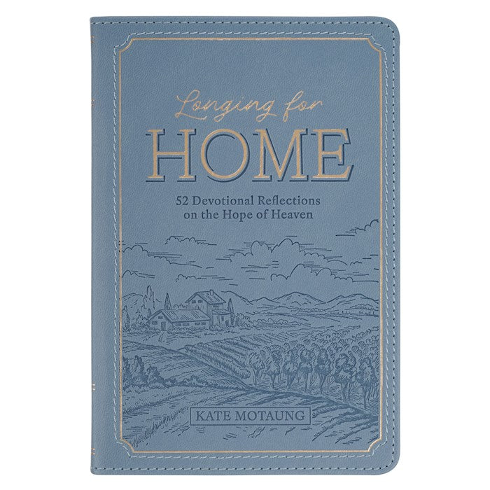 Longing For Home-Blue Faux Leather