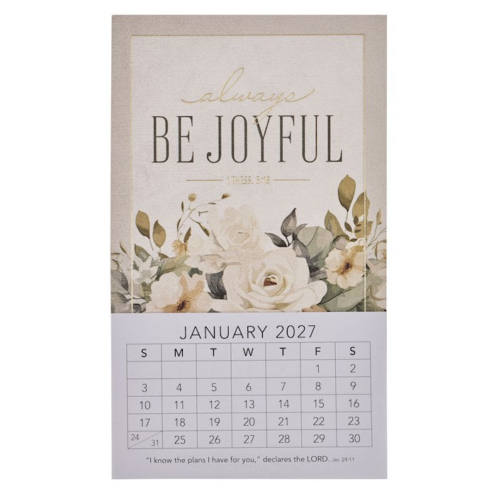 Calendar-2027-Always Be Joyful Magnetic Calendar (1 Thess. 5:16)-Mini