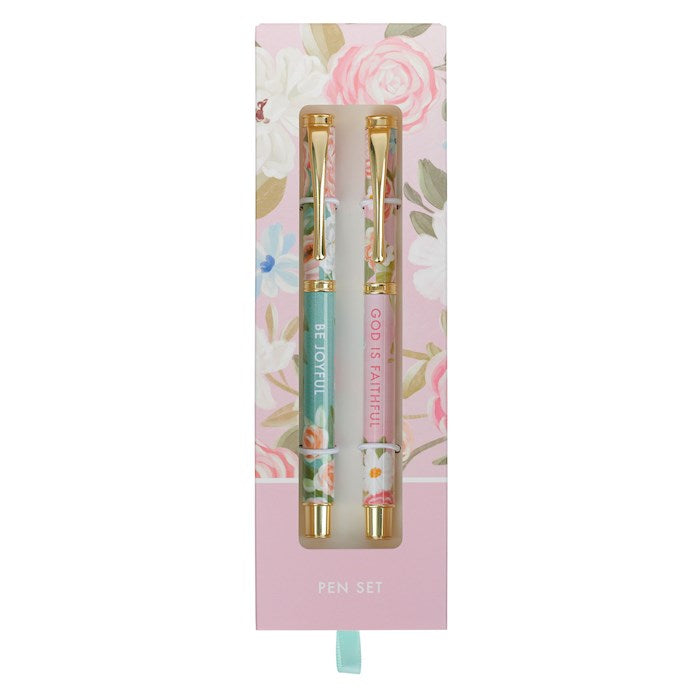 Pen Set 2 pc Be Joyful God Is Faithful