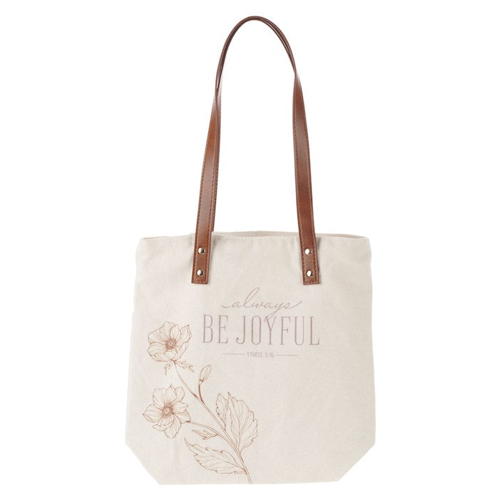 Tote Bag Canvas Be Joyful 1 Thess. 5:16