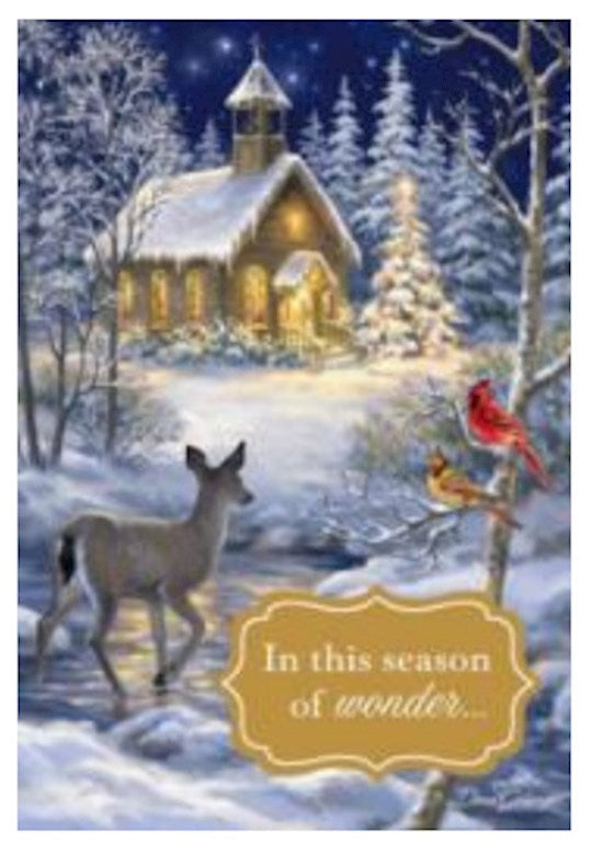Boxed Card-Christmas-Dona Gelsinger Peaceful Church (Box Of 16)