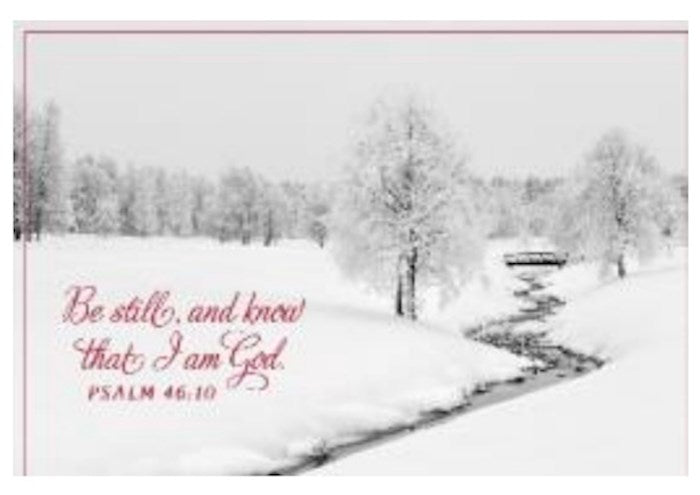 Boxed Card-Christmas-Be Still &amp; Know (Box Of 16)