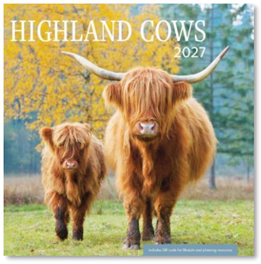 2027 Wall Calendar-Highland Cows