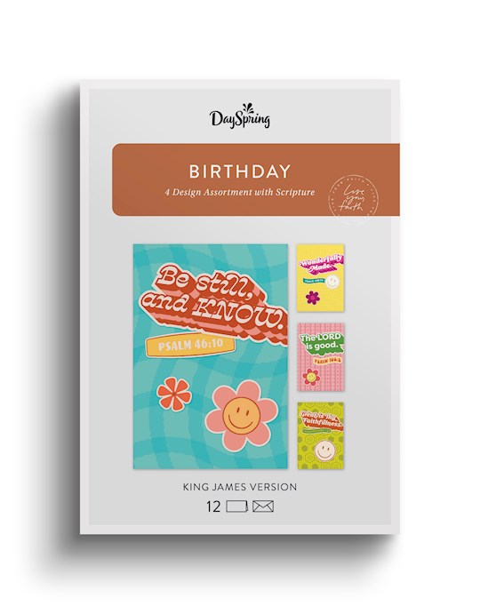 Boxed Card-Birthday-Text (Box Of 12)