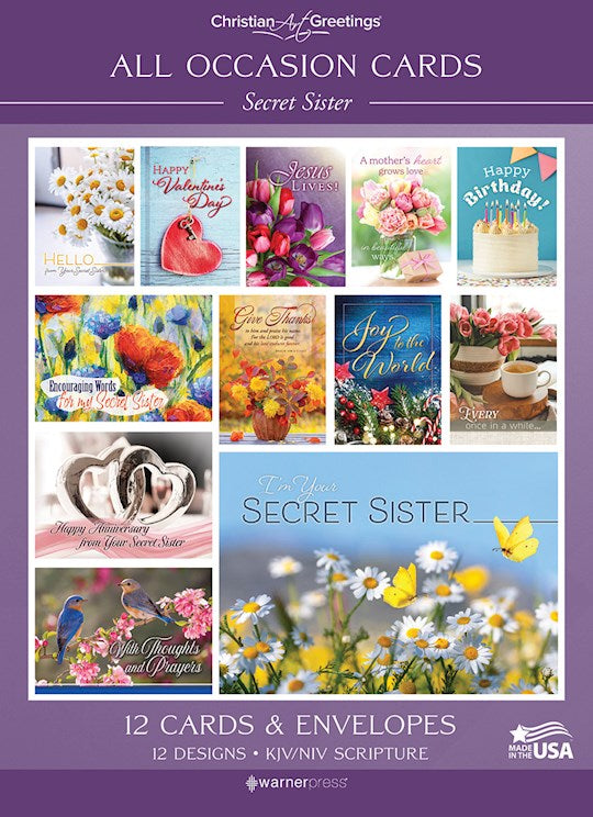 Boxed Card-All Occasion-Secret Sister (KJV/NIV) (Box Of 12)