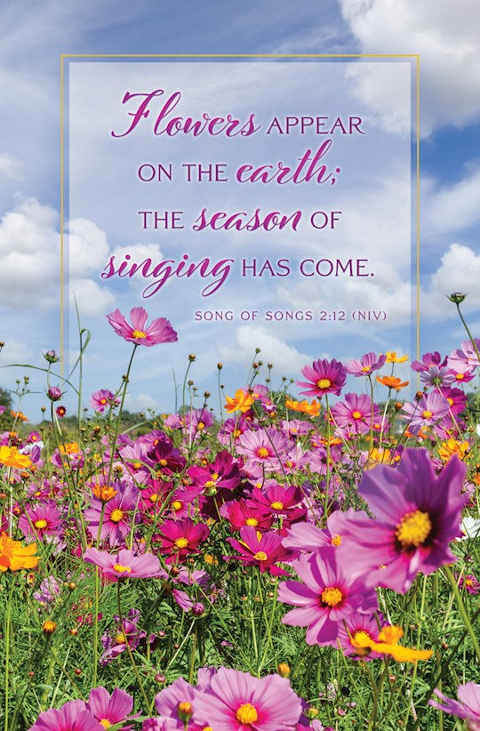Bulletin-General-Spring-Flowers appear on the earth Song 2:12 NIV  (Pack of 100)