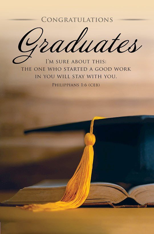 Bulletin-Graduation-Congratulations Graduates Phil 1:6 CEB  (Pack of 100)