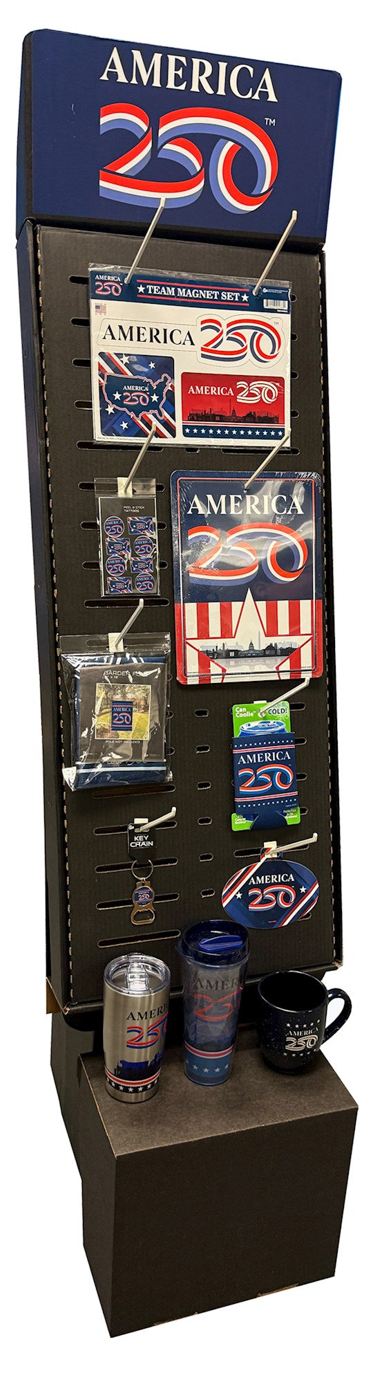 Display-America 250th Birthday Floor Dump (Empty)