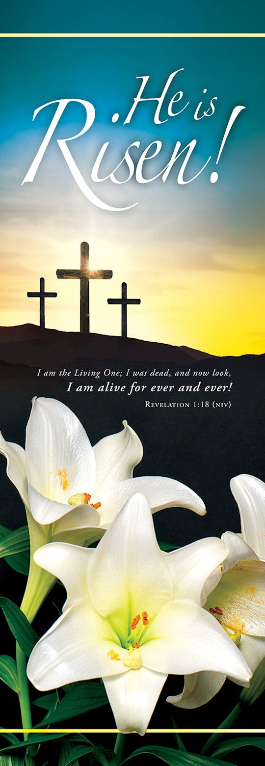Offering Envelope-Easter-He Is Risen Rev 1:18 NIV (Pack of 100)