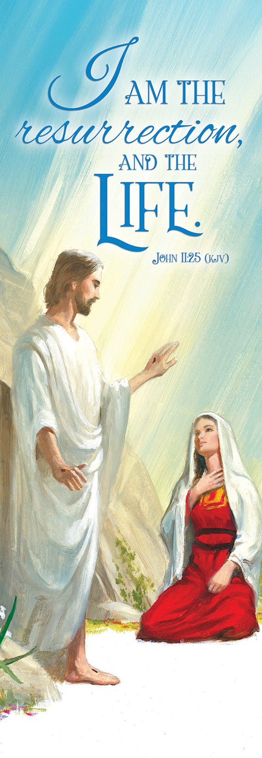 Announcement Folder-Easter-I Am The Resurrection John 11:25 KJV (Pack of 100)