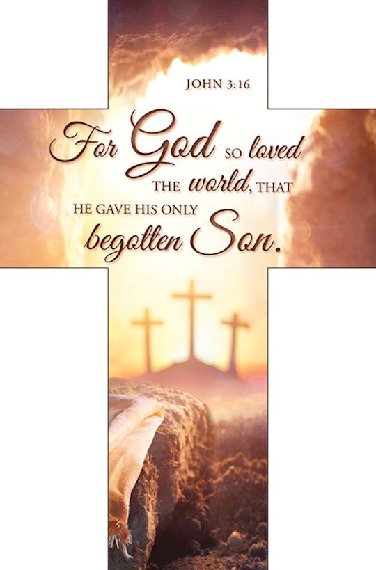 Bookmark-Easter-Cross-For God So Loved The World John 3:16 KJV (Pack of 25)