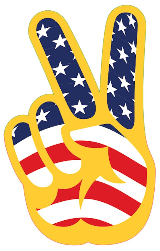 Sticker-Peace America (Pack Of 10) (*EXCLUSIVE)