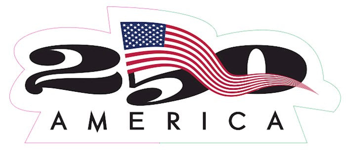 Sticker-250 America Wave (Pack Of 10) (*EXCLUSIVE)