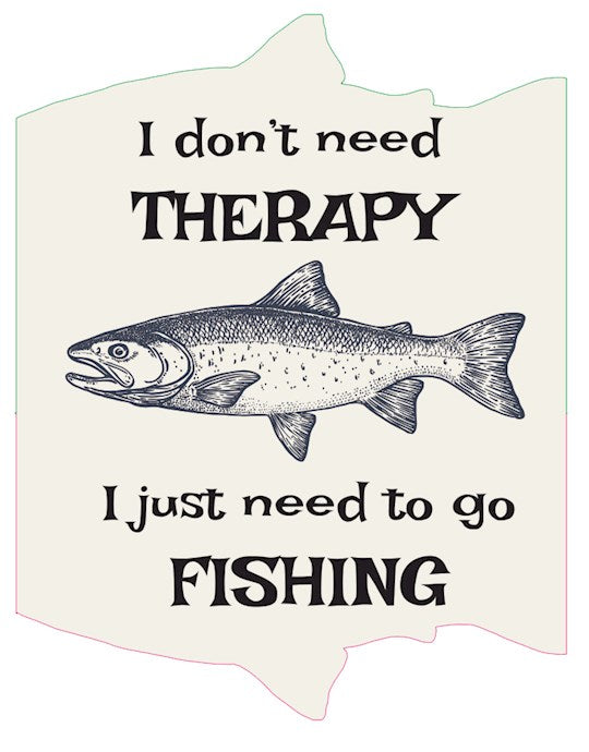 Sticker-Fishing Therapy (Pack Of 10) (*EXCLUSIVE)