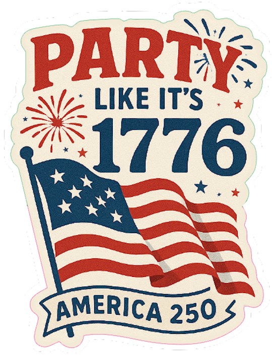 Sticker-1776 Party (Pack Of 10) (*EXCLUSIVE)