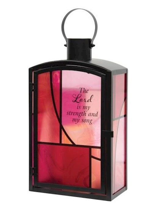 Lantern w/Flameless LED Candle &amp; Timer-My Strength (16" x 7.5" x 4.5")