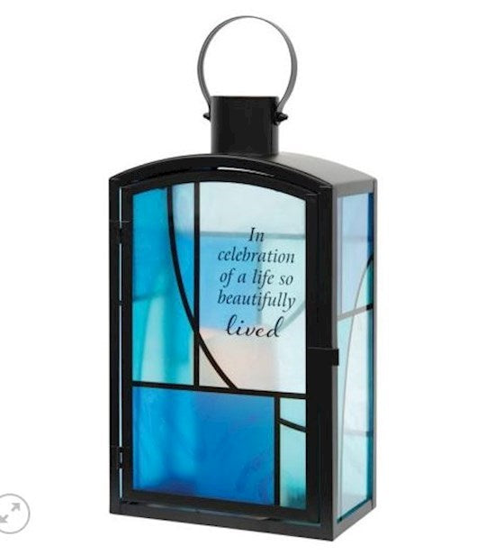 Lantern w/Flameless LED Candle &amp; Timer-Beautifully Lived (16" x 7.5" x 4.5")