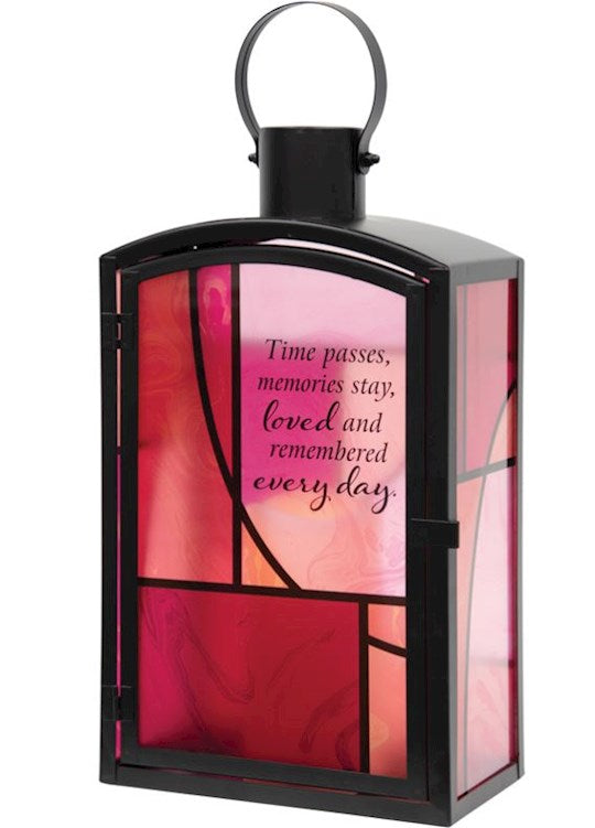 Lantern w/Flameless LED Candle &amp; Timer-Remembered Every Day (16" x 7.5" x 4.5")