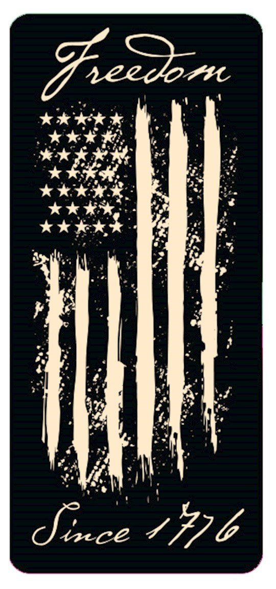 Sticker-Freedom Since 1776 Flag (Pack Of 10) (2.25" x 5")  (*EXCLUSIVE)