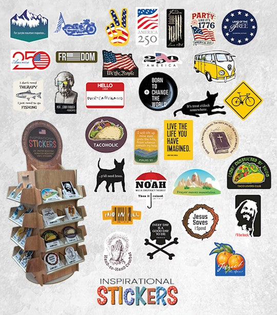 Display-Inspirational Sticker w/FREE Display (32 Designs Of 10 Each) (*EXCLUSIVE)