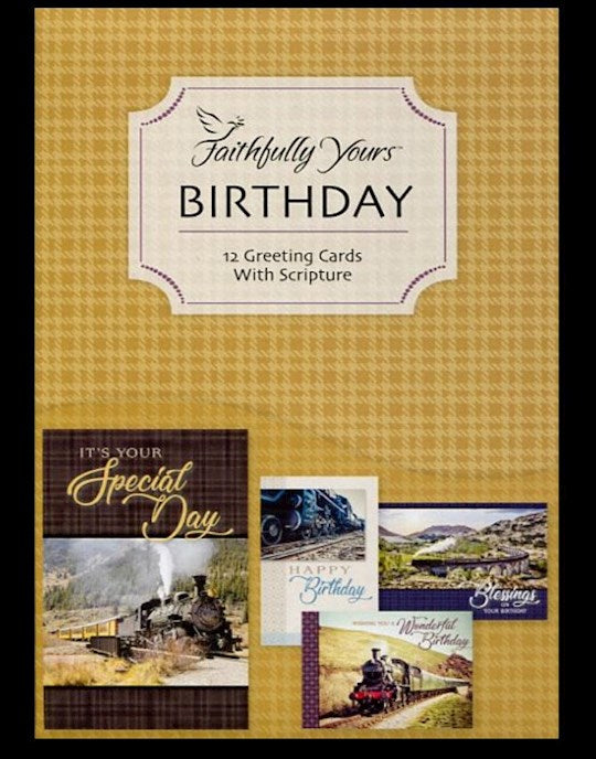 Boxed Card-Birthday-Birthday Locomotives (Box Of 12)