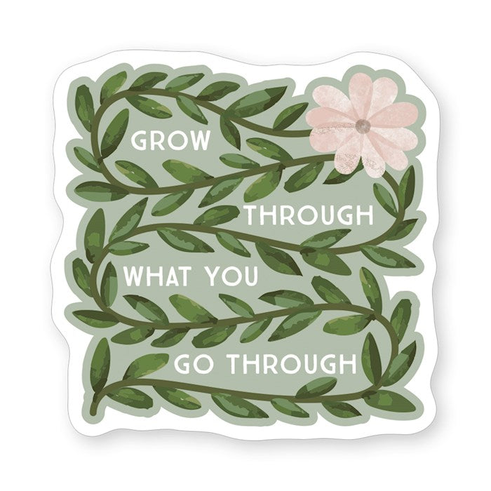 Sticker-Grow Through Leaves (2.5" X 3.5")