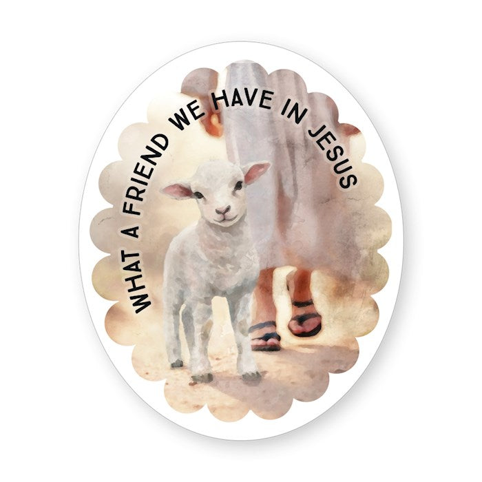 Sticker-Friend In Jesus Lamb (2.5" X 3.5")