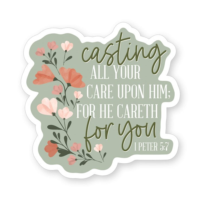 Sticker-Casting Care Flowers (2.5" X 3.5")