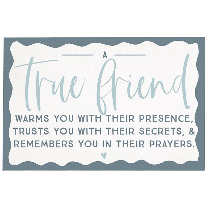 Wooden Postcard-True Friend Warms (4" X 6")