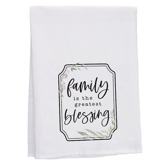 Tea Towel-Family Greatest Blessing (29" X 29")