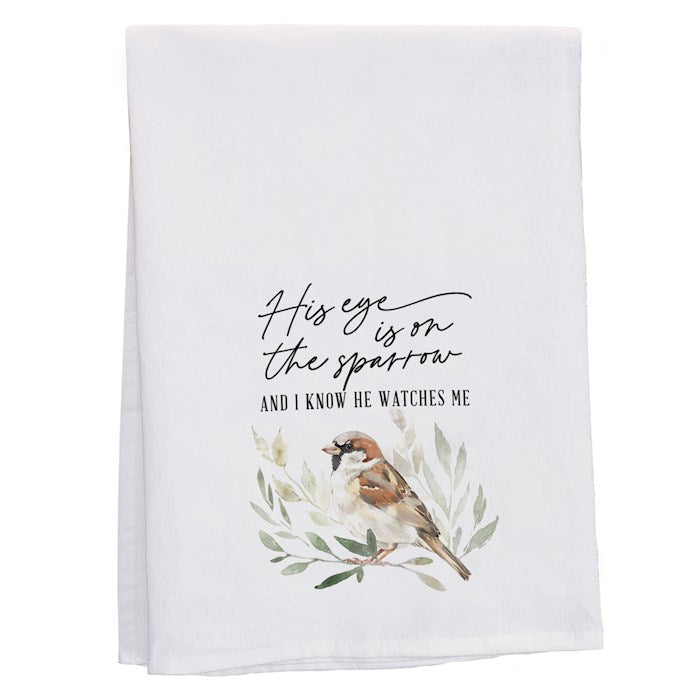 Tea Towel-Eye On The Sparrow (29" X 29")