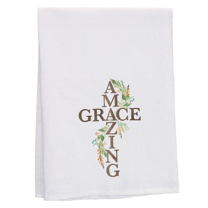 Tea Towel-Amazing Grace Cross (29" X 29")