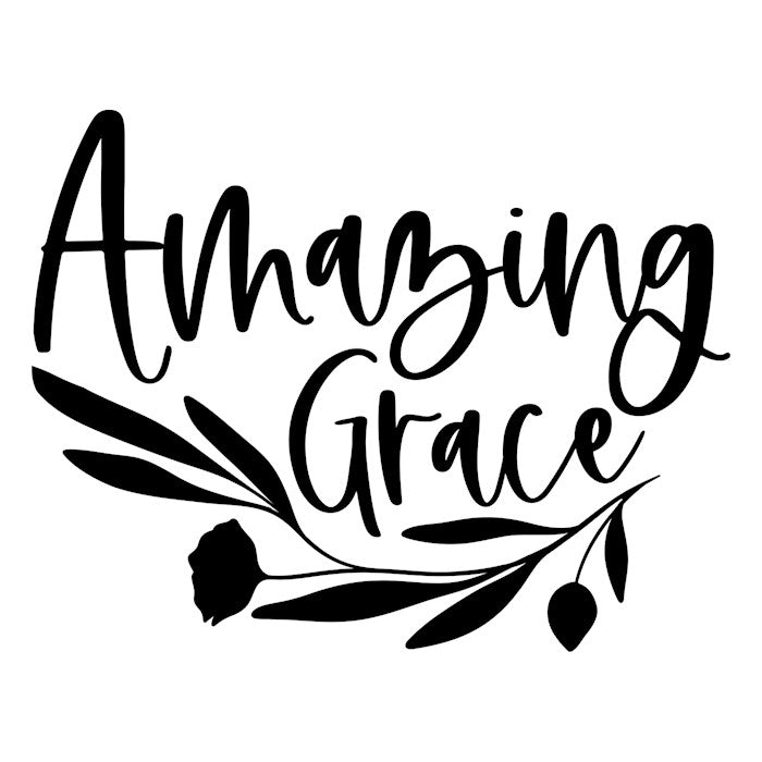 Vinyl Decal-Amazing Grace Leaves (5" X 5")
