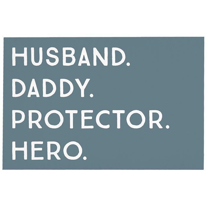 Wooden Postcard-Husband Daddy Hero (4" X 6")