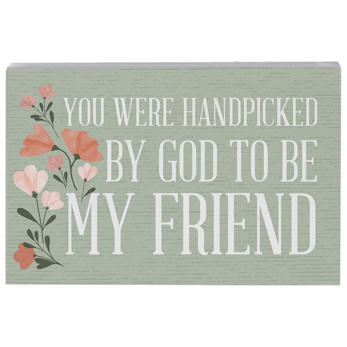 Small Talk Rectangle-Handpicked God Friend (3.5" X 5.25")