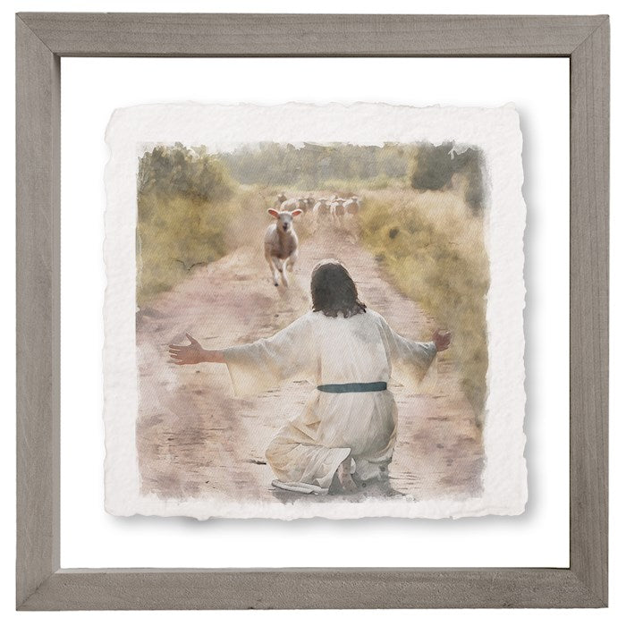 Floating Art Square-Prodigal Lamb Returns (10" x 10")