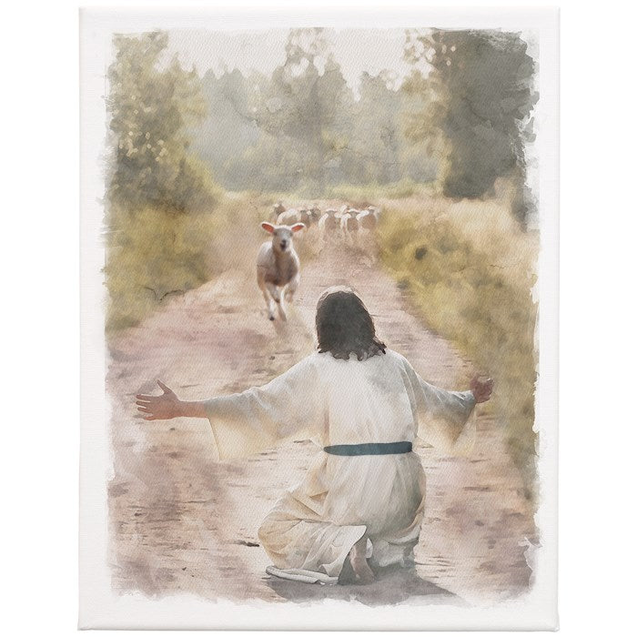 Wrapped Canvas-Prodigal Lamb Returns (9" X 12")