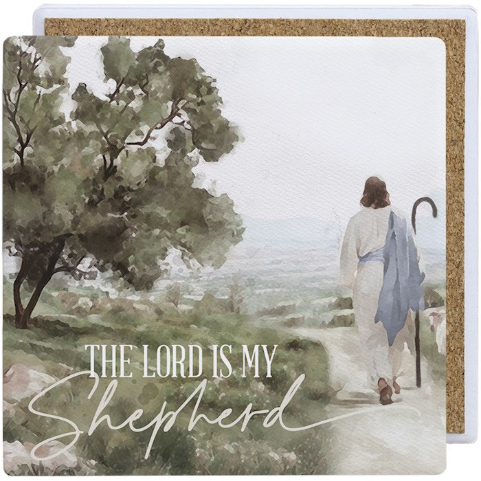 Coaster Square-Ceramic-Lord Is Shepherd (3.75" X 3.75")