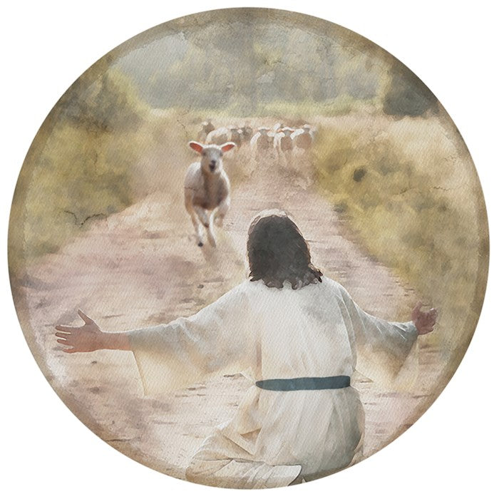 Magnet-Round Prodigal Lamb Returns (2.5" X 2.5")