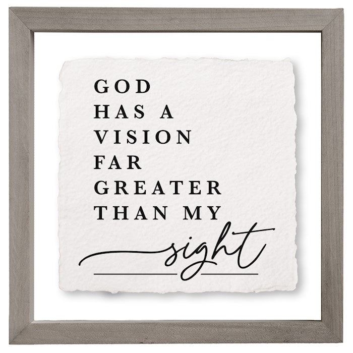 Floating Art Square-God Has Vision Sight (10" X 10")