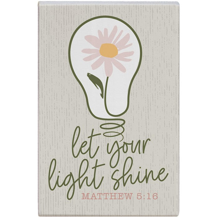 Small Talk Rectangle-Let Light Shine (3.5" X 5.25")