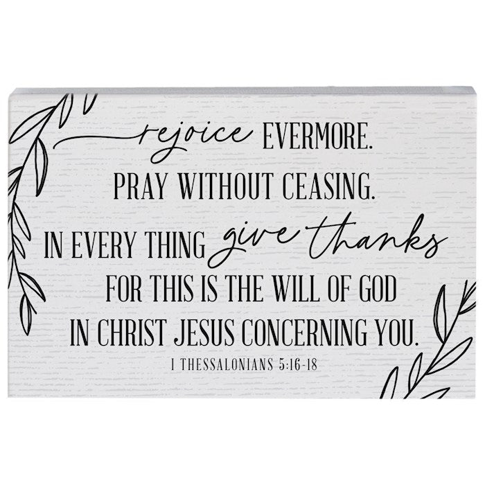 Small Talk Rectangle-Rejoice Evermore Leaves (3.5" X 5.25")