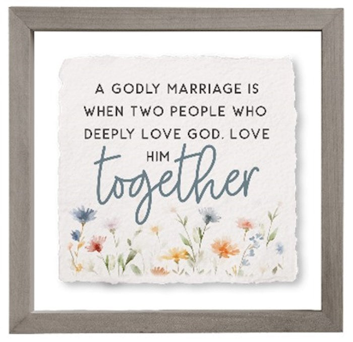 Floating Art Square-Godly Marriage Together (10 x 10)