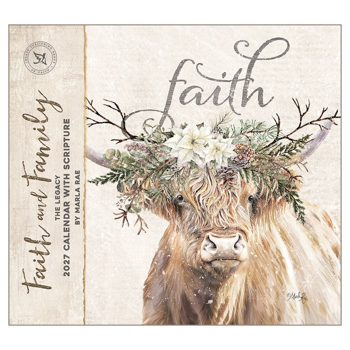 2027 Wall Calendar-Faith And Family ( 12" x 13.375")