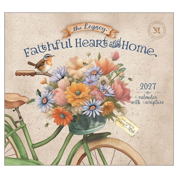 2027 Wall Calendar-Faithful Heart And Home ( 12" x 13.375")